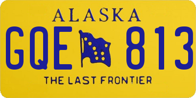 AK license plate GQE813