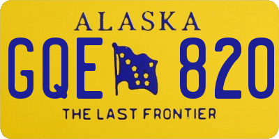 AK license plate GQE820