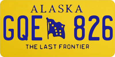 AK license plate GQE826