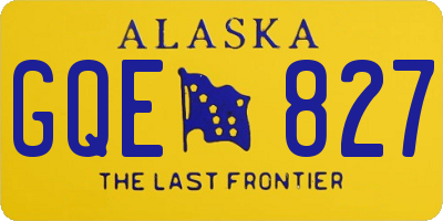 AK license plate GQE827
