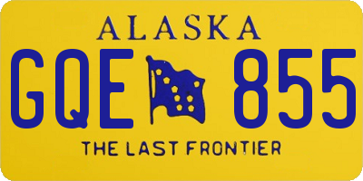 AK license plate GQE855