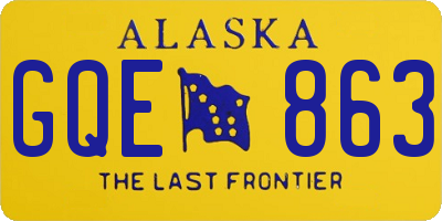AK license plate GQE863