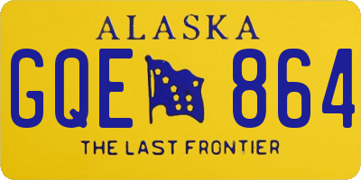 AK license plate GQE864