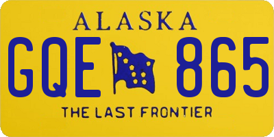 AK license plate GQE865