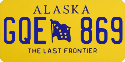 AK license plate GQE869