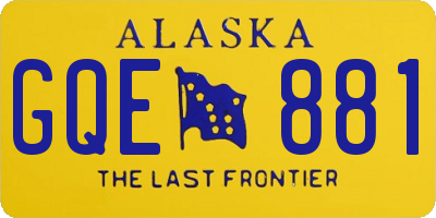 AK license plate GQE881