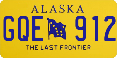 AK license plate GQE912