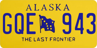 AK license plate GQE943