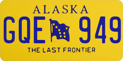 AK license plate GQE949