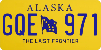 AK license plate GQE971