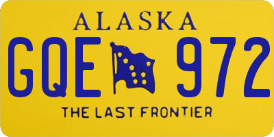 AK license plate GQE972