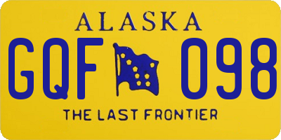 AK license plate GQF098
