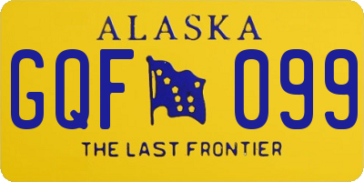 AK license plate GQF099