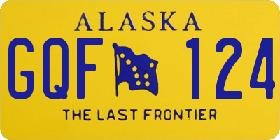 AK license plate GQF124