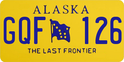 AK license plate GQF126