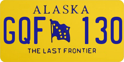 AK license plate GQF130