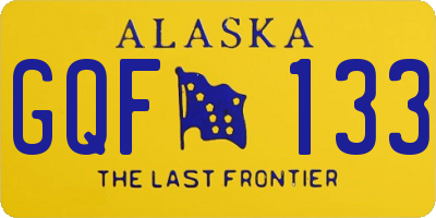 AK license plate GQF133