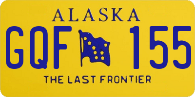 AK license plate GQF155