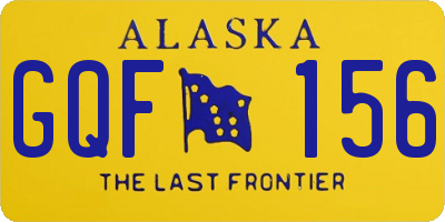 AK license plate GQF156