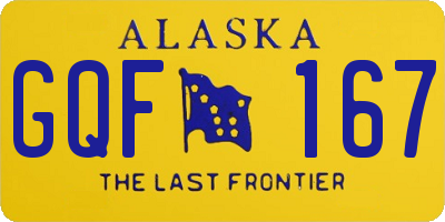 AK license plate GQF167