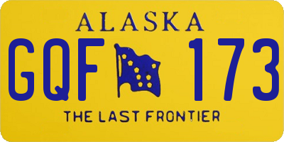 AK license plate GQF173