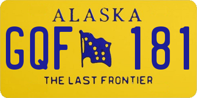 AK license plate GQF181