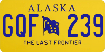 AK license plate GQF239
