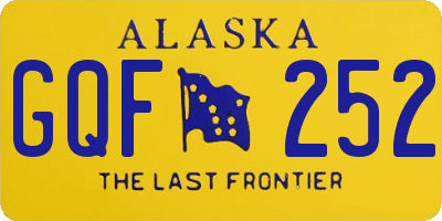 AK license plate GQF252