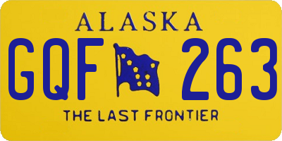 AK license plate GQF263
