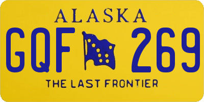 AK license plate GQF269