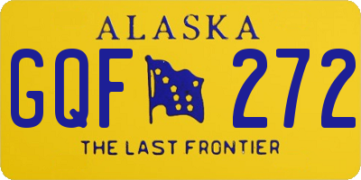 AK license plate GQF272
