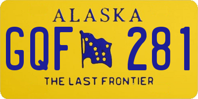 AK license plate GQF281
