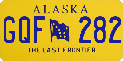 AK license plate GQF282