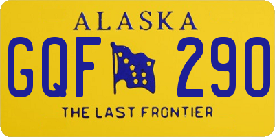 AK license plate GQF290
