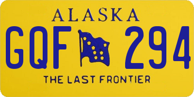 AK license plate GQF294