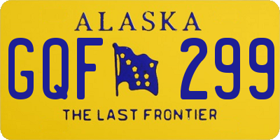 AK license plate GQF299