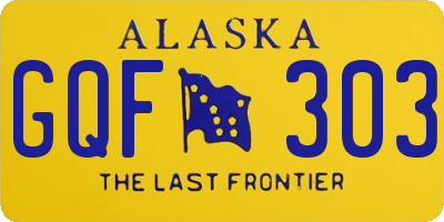 AK license plate GQF303