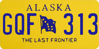 AK license plate GQF313