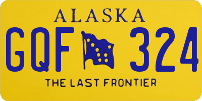 AK license plate GQF324