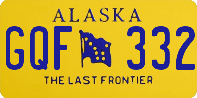 AK license plate GQF332
