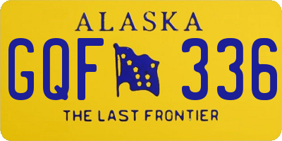 AK license plate GQF336