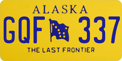 AK license plate GQF337