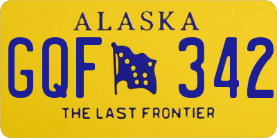 AK license plate GQF342
