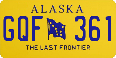 AK license plate GQF361