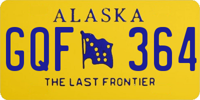AK license plate GQF364