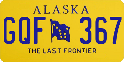 AK license plate GQF367