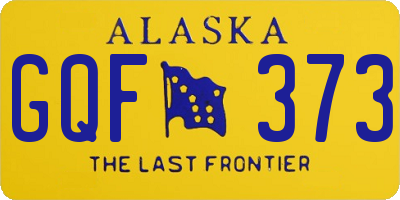 AK license plate GQF373