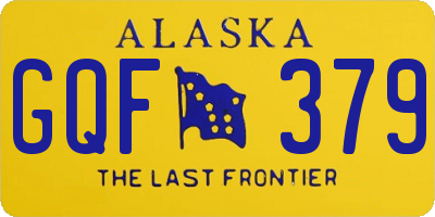 AK license plate GQF379