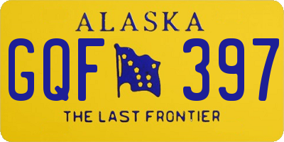 AK license plate GQF397