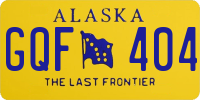 AK license plate GQF404